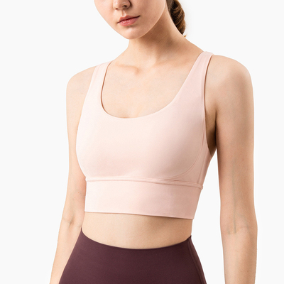 Shock Absorber Run Womens Sports Bra Nylon Naked Feeling Cross Back