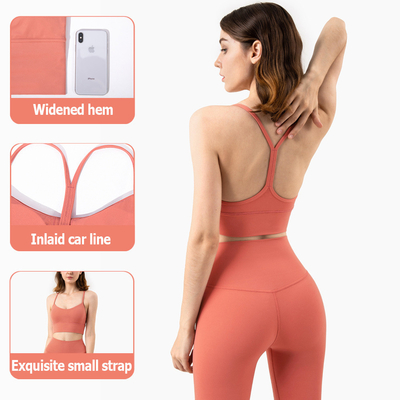 NULS Breathable Womens Sports Bra Y Shaped Nude Color Small Sling