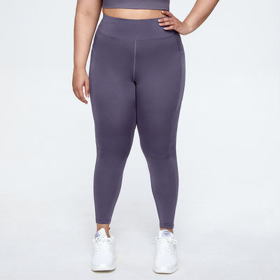 90 Polyester 10 Spandex Plus Size Yoga Pants High Elastic With Side Pockets