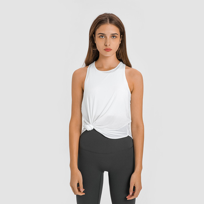 Ice Feel Yoga Lightweight Nylon Built in Bra Loose Women's Tank Tops